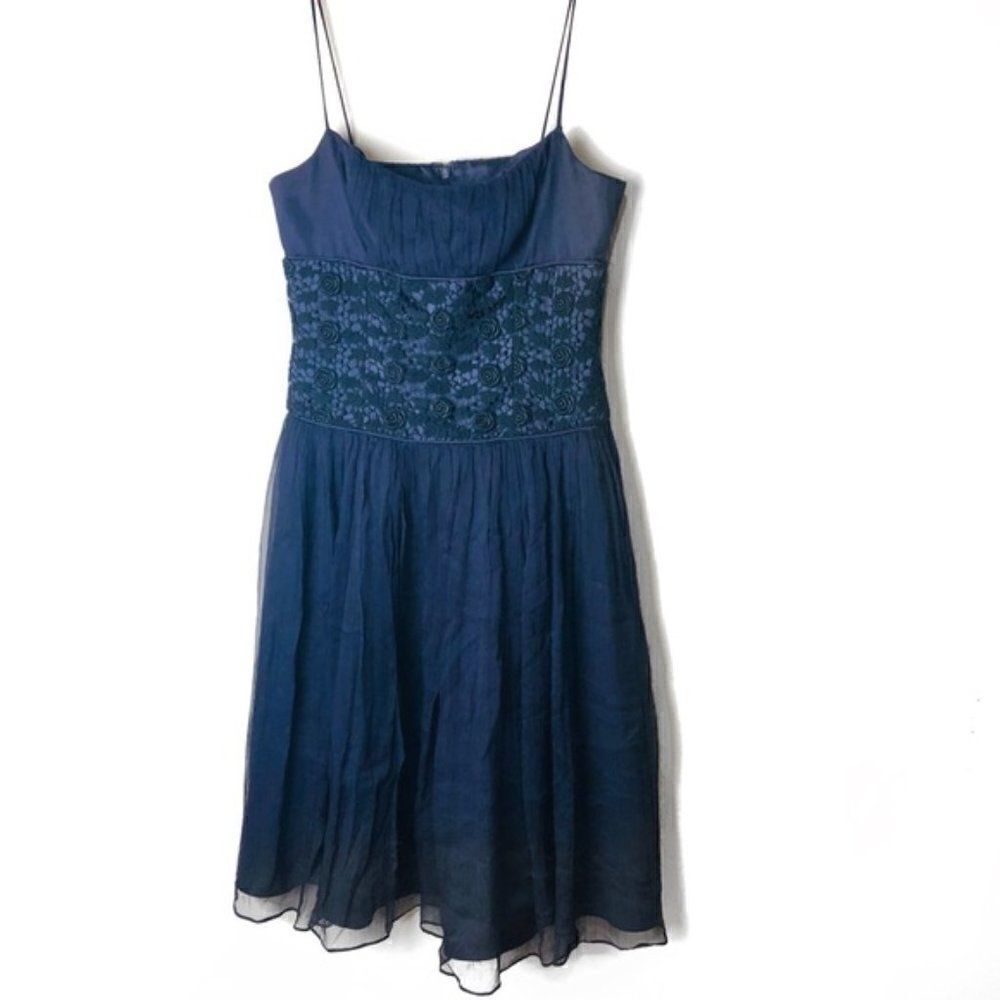 EUC Vintage Laundry by Shelli Segal Black Silk Dress 4